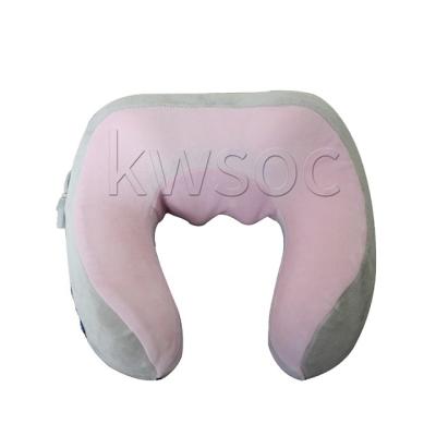 China Portable U Shaped Massage Pillow Vibration Massager Factory Supply Electric Travel Pillow Neck Massage for sale