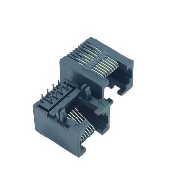 China PCB Connector 5301 Low Profile 8P8C Modular Jack Side Entry RJ45 Connector Female for sale