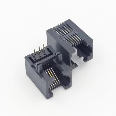 China PCB Connector 5301 Low Profile 6P6C Modular Jack Side Entry RJ12 Connector Female for sale