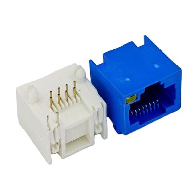 China Single Connector 56L Side Entry PCB Modular Jack RJ45 8P8C LED for sale