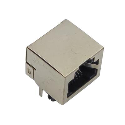 China PCB Connector 56L Without LED Shielded RJ45 8P8C Tag Up Side Entry Modular Jack for sale