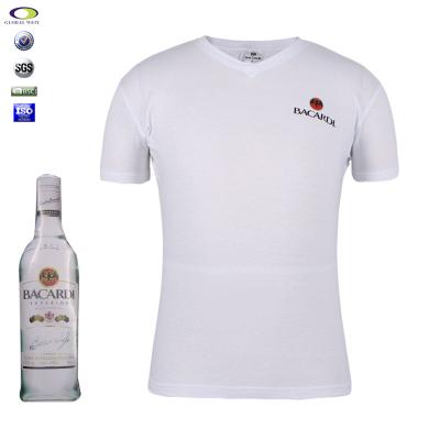 China 100% Custom Breathable Cotton Compressed Logo Promotional T-Shirt for sale