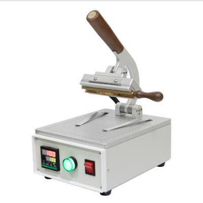 China New Hotels Heat Press Letters Paper Wood Heater Embossing Hot Sale Foil Hologram Manual Genuine Leather Embossing Machine for sale