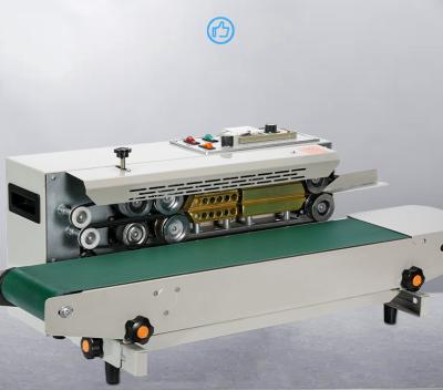 China FR-900 food machine Mini Continuous Band Sealer For pp cpv foil automatic bag sealing machine for sale