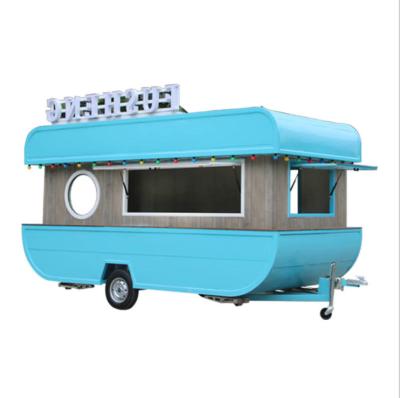 China Leisure fast food equipment fried barbecue malatang breakfast fast food hand grab cake truck mobile electric four-wheel snack truck for sale