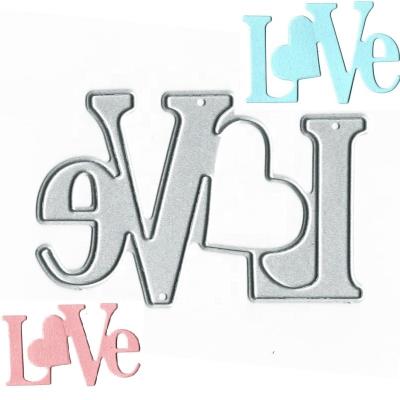 China Europe Love Letter Decoupage Greeting Card DIY Metal Embossing Stencil Crafts Gifts Scrapbooking Cutting Dies for sale