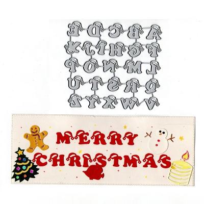 China Europe Metal DIY Stencil Christmas Letter Embossing Greeting Card Decoupage Crafts Gifts Scrapbooking Cutting Dies for sale