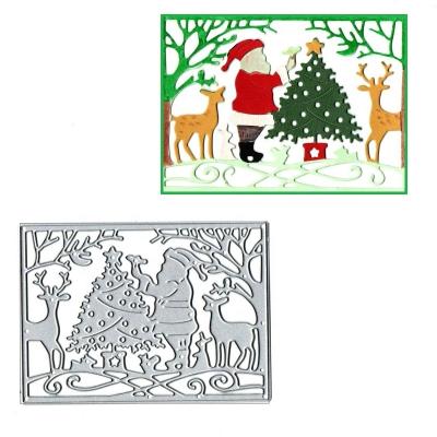 China Europe Father Christmas Xmas Greeting Card Santa Claus Decoupage Metal Embossing Stencil DIY Scrapbooking Crafts Gifts Cutting Dies for sale