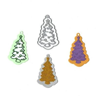 China Europe Christmas Trees Earring Handmade Cutting Dies Metal Embossing Stencil DIY Scrapbooking Die Cuts for sale