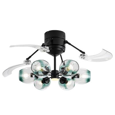 China 220V LED 48 inch high quality modern luxury single remote control ceiling fan with ligh for sale