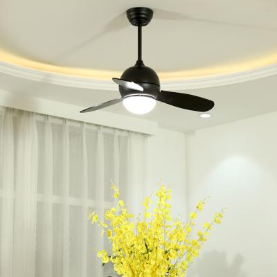 China 36 Inch Modern Black Modern Ceiling Fan With LED Remote Control Decorative Energy Saving Ceiling Fan for sale