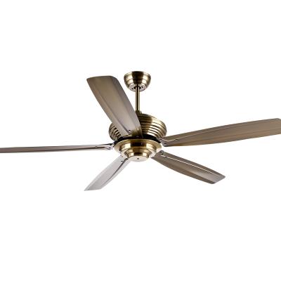 China 220v Modern Industrial 56 Inch Metal Blade Ceiling Fan Style 5 Blade AC Motor Heavy Decorative Ceiling Fans Without Light for sale