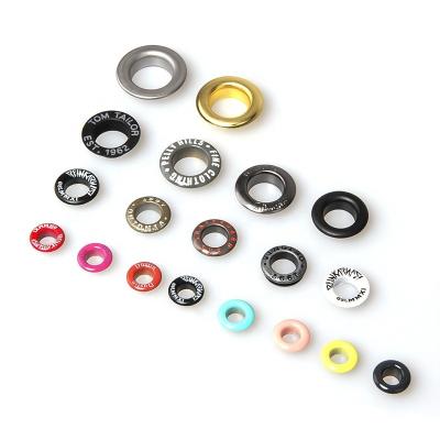 China Nickel Free Rubber Coated Black Color Metal Grommet And Grommet For Apparel for sale