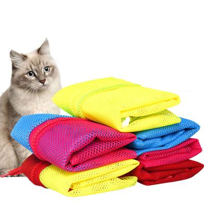 China Wholesale Adjustable Multifunctional Adjustable Shower Cat Scratch Bath Restraint Bag Grooming Mesh Bag For Pet Washing for sale