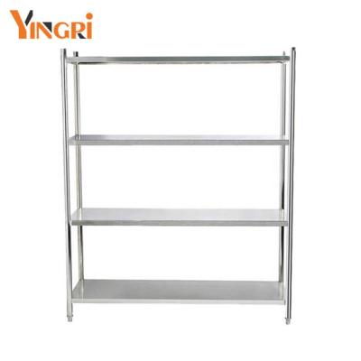 China JMYINGRI 201 Stainless Steel Commercial Warehouse Hotel Kitchen Food Rack Shelf Storage Rack for sale