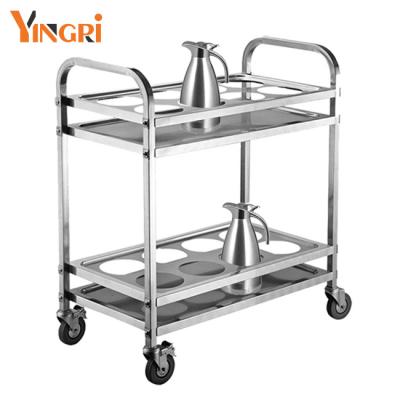 China JMYINGRI 201 Stainless Steel Hotel Wine Serving Cart Kettle Bottle Cart for sale