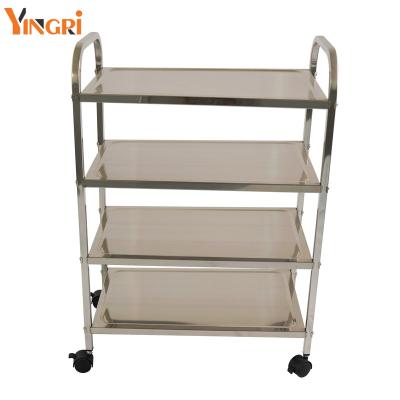 China 201 Stainless Steel Lightweight Serving Cart Food Tray Trolley for sale