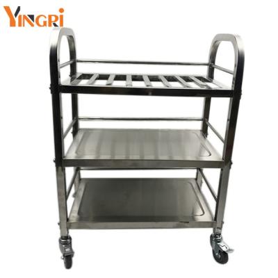 China Stainless Steel 201 Stainless Steel Commercial Hot Pot Restaurant Dish Racks with Round Angle Handle for sale