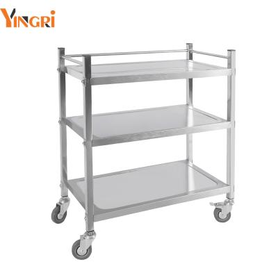 China 201 Stainless Steel Large Tier Hotel Catering Trolley Restaurant Serving Cart for sale