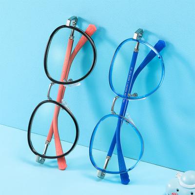 China New TR Student Flat Mirror Custom Logo Round Eyeglasses Retro Sight 2022 Fashion Boy and Girl Anti-blue Light Glasses for sale