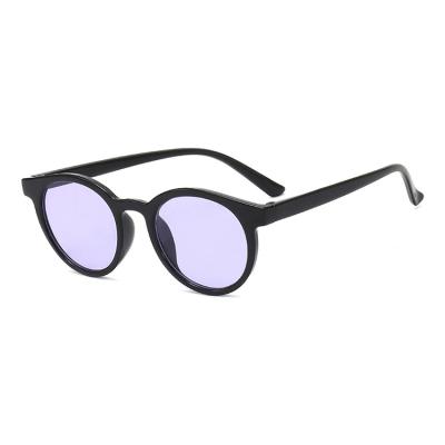 China Fashion Sunglasses Wholesale Custom Popular Logo Ocean Lens New Summer Kids Sunglasses Hot Selling Plastic Round Frame Glasses for sale