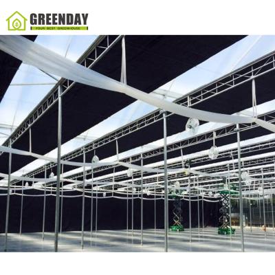 China Stable Structure GREENDAY Tunnel Cheap Mushroom Grow Black Lightweight Greenhouse Deprivation Greenhouse for sale