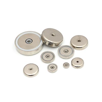 China Jigs and Fixtures NdFeB Cup Pot Permanent Magnet Internal Threaded Magnetic Pot with Inner Screw for sale