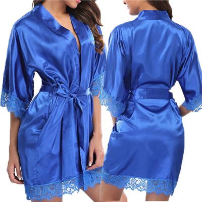 China Euramerican female sexy lingerie nightgown lingerie sexy ice silk underwear plus size solid color baby doll nightgown women nightskirt sexy costume for sale