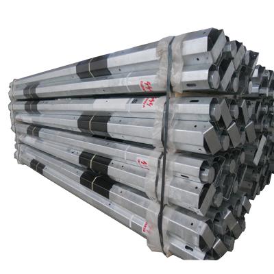 China Distribution Pole 10m Galvanized Steel Electric Pole For Power Transmission Line for sale