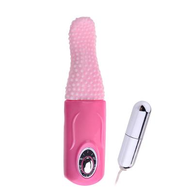 China Soft Automatic Tongue Shaped Breast Strong Clitoris Vibrator Female Realistic Shock Artificial Tongue Licking Vibrator For Girls for sale