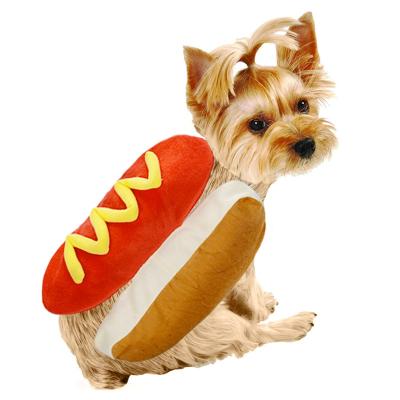 China Viable Hot Dog Dog Costume Clothes Cute Medium Small Cat Puppy Outfit Mustard For Dog Pet Clothes for sale