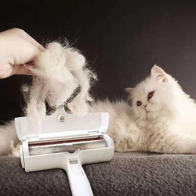 China Viable Bi-Directional Pet Hair Remover Roller Removing Dog Cat Hair From Furniture Fiber Pet Hair Remover Self-Cleaning One Hand Operate for sale