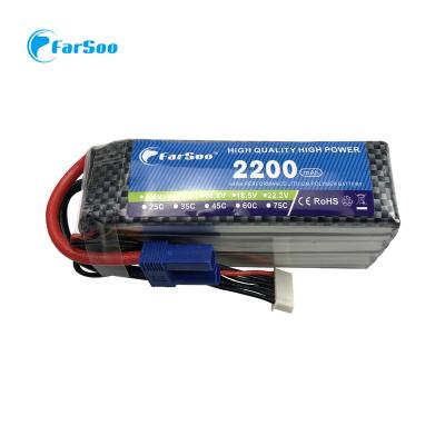 China High Capacity RC Lipo Battery 2S 3S 4S 5S 6S 2200mah 100C 120C Graphene Small Size Cell For RC Car Drone Helicopter Batteries for sale