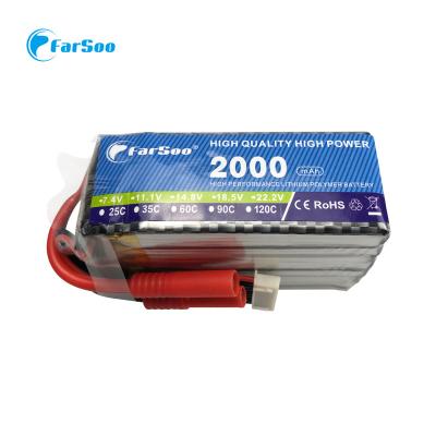 China Toys 22.2V 6S 1800mAh 2000mAh RC Lipo Battery For RC Car Boats Airplane Vehicle Truck Helicopter 6S Lipo Batteries for sale