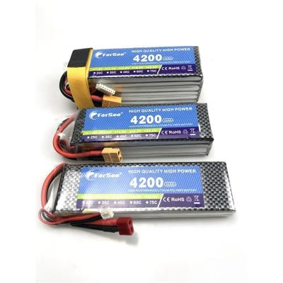 China Toys Promotion 4S 14.8V High Rate Lipo Battery 4200mah 35C-40C For RC Car Vehicle Truck Helicopter Boats Remote Control Airplane for sale