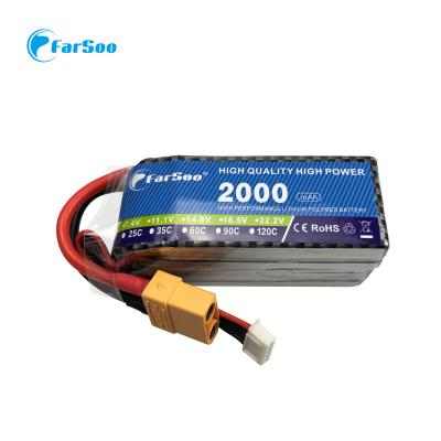 China Toys 2S 7.4V RC Lipo Battery 2000mah 30C 75C 100C 120C for RC Truck Helicopter Boats Airplane Batteries for sale