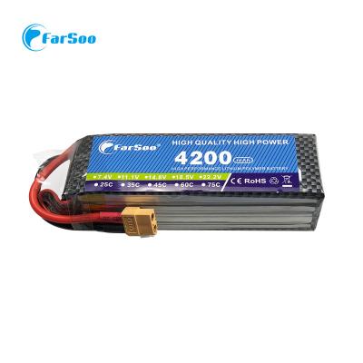 China Toys Lipo Battery 4S 14.8V 4200mah 30C 40C 60C 75C 100C Graphene cell for RC Drone Airplanes lipo battery for sale