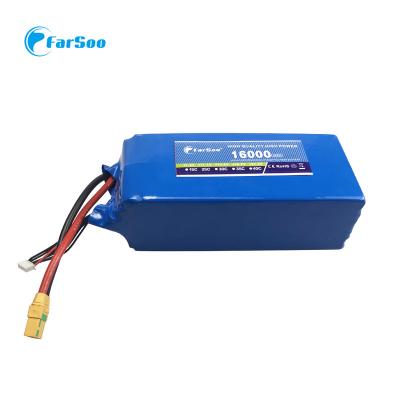 China RC Toys Lipo Battery 18.5V 16000mAh 5S 20C 30C For Plant Protection Drone Aircopter LiPo Lithium Batteries Pack for sale