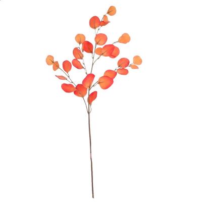 China Wholesale low price silk natural single branch plant eucalyptus leaf wedding decoration French household items for sale