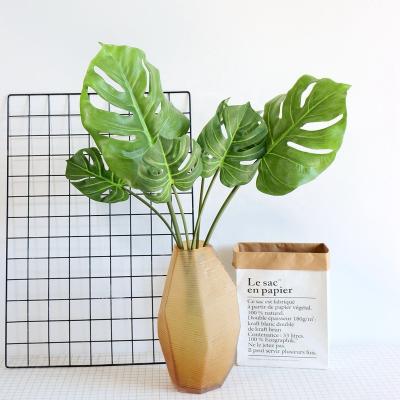 China Simulation Real Touch Large Turtle Leaf Plant Wall Greenery Plastic Potted Plant Plastic Artificial Home Decoration for sale