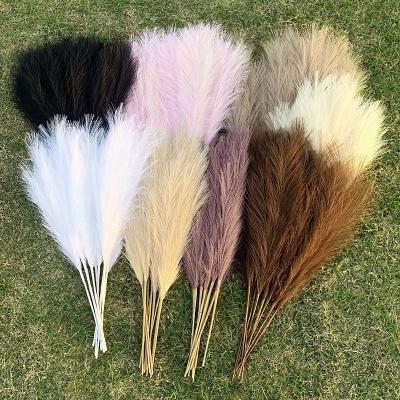 China Touch Natural Simulation Pampas Grass Bouquet Artificial Home Wedding Decoration Small Pampas Grass Natural Dried Flower Plants Decoration for sale