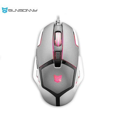 China 8 Keys SUNSONNY S-M4s Driver Custom Office Gamer PC Computer RGB USB Wired Gaming Mouse for sale