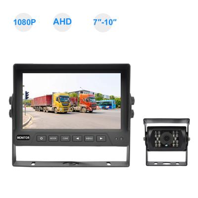 China 36V 720P 1080P HD Rear View 12 24 Rear View Assist 7 Inch LCD Car Monitor Screen Reverse School Bus Truck Backup System For Heavy Duty for sale