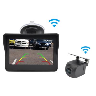 China Waterproof 5 Inch Digital Wireless Rear View Car Reversing Assist Camera Monitor Kit Parking Reverse Camera System For Car Pickup Vans SUV for sale