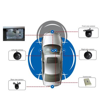 China 1280*720 OEM 3D 360 Degree Surrounding Bird View Security System For Cars Support 4 Way Camera Recording For Parking Driving Blind Spot for sale