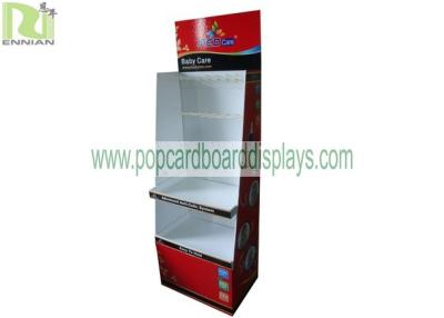 China custom POS cardboard display for supermarket display with metal pegs or plastic pegs suit for blister products for sale