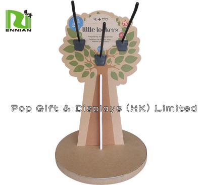 China Tree Shape Cardboard Counter Displays Rack With Peg Hook , CMYK Color for sale