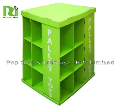 China Fashion Design Full Sides Clothes / Cloth Cardboard Pallet Display , Green for sale