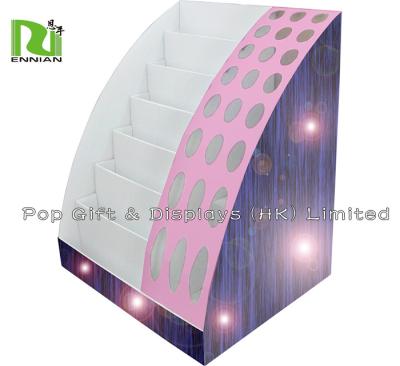 China Colorful Paper Pallet Cardboard Display Stand With Holes And Layers for sale