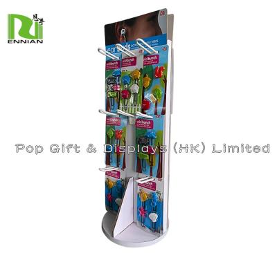 China Free Standing Cardboard Spinner Display Racks Of Cute Ear Buds for sale